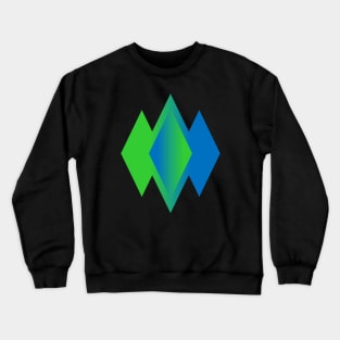 Green-Blue Diamonds Crewneck Sweatshirt